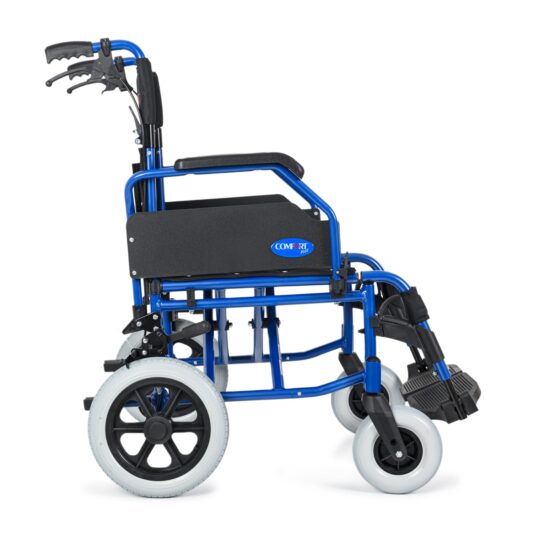Comfort Plus DM-337 45cm Mavi Alüminyum Özellikli Transfer Tekerlekli Sandalye - Görsel 8