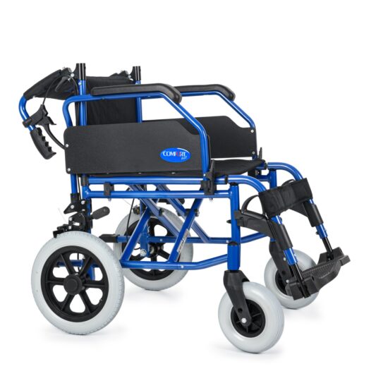 Comfort Plus DM-337 45cm Mavi Alüminyum Özellikli Transfer Tekerlekli Sandalye - Görsel 3