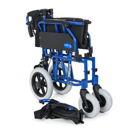 Comfort Plus DM-337 45cm Mavi Alüminyum Özellikli Transfer Tekerlekli Sandalye - Görsel 2