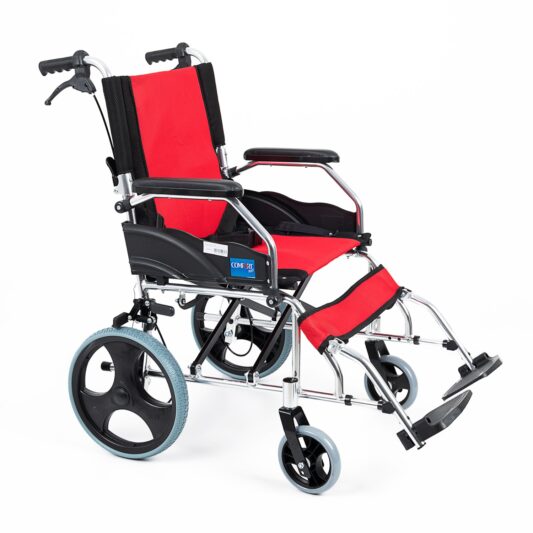 Comfort Plus KY863LABJ-A12 Kırmızı Alüminyum Transfer Özellikli Tekerlekli Sandalye - Görsel 2
