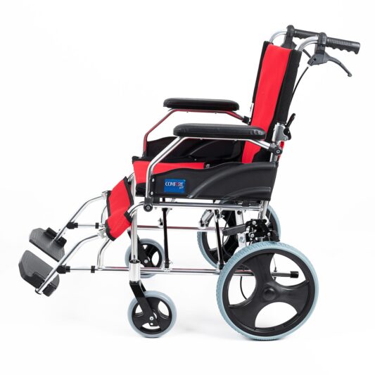 Comfort Plus KY863LABJ-A12 Kırmızı Alüminyum Transfer Özellikli Tekerlekli Sandalye - Görsel 4