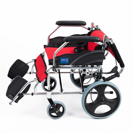 Comfort Plus KY863LABJ-A12 Kırmızı Alüminyum Transfer Özellikli Tekerlekli Sandalye - Görsel 5